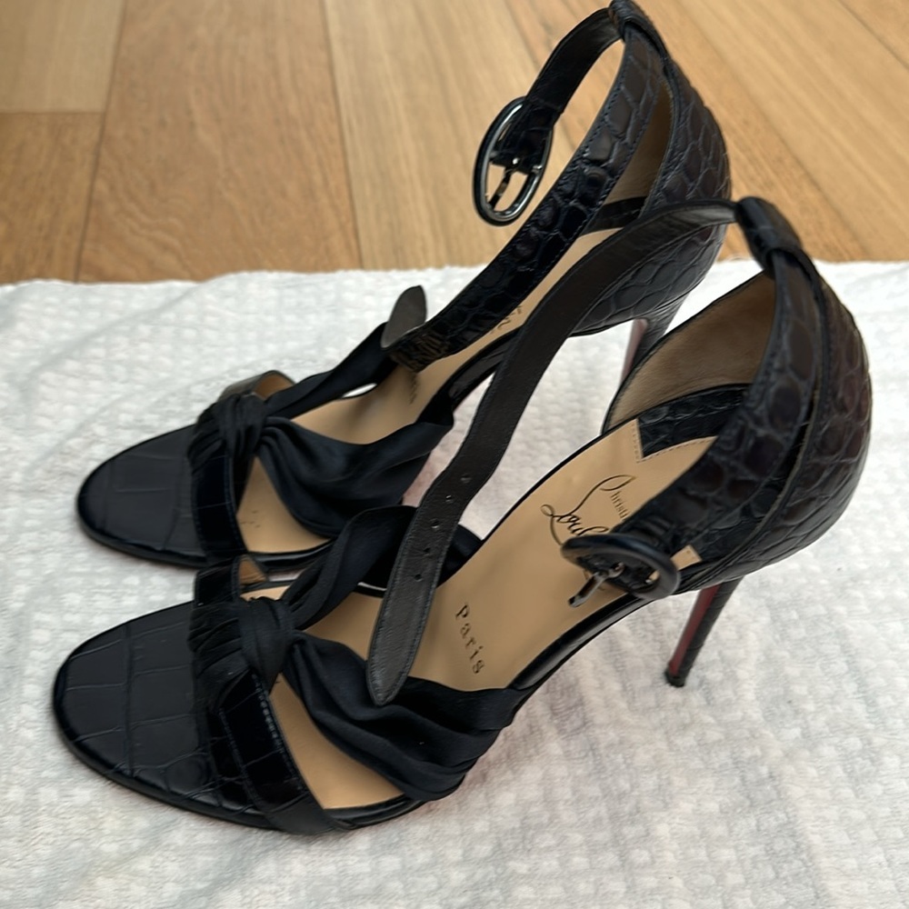 Christian Louboutin Croc Stiletto in dark blue size 37 - Picture 9 of 9
